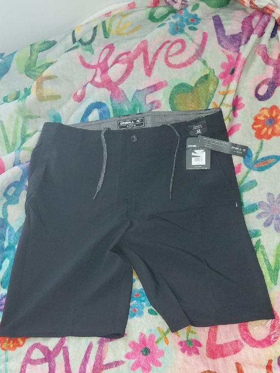 O'Neill Other - O'Neill Black Men's Hybrid Shorts with Gray Drawstring